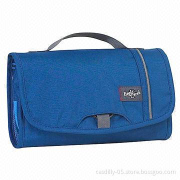 Cosmetic Bag with Elasticized Toothbrush Holder
